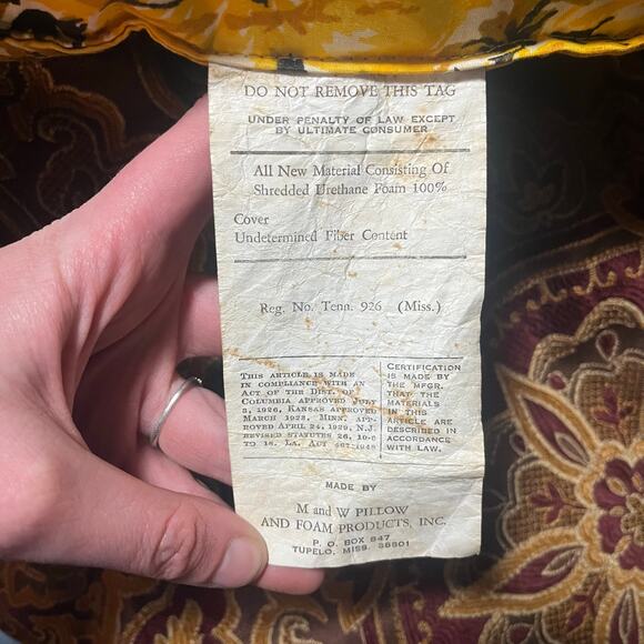 VTG 1960s Floral Pillow - Picture 10 of 10